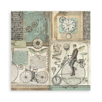 Pack 4 Stoffblätter cm 30x30 - Voyages Fantastiques