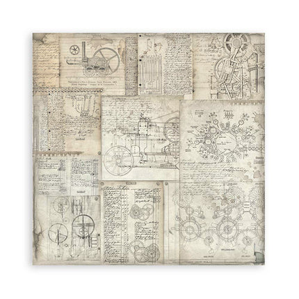 Pack 4 Stoffblätter cm 30x30 - Voyages Fantastiques