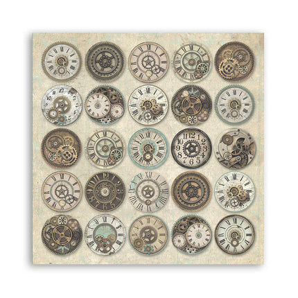 Pack 4 Stoffblätter cm 30x30 - Voyages Fantastiques