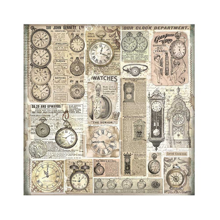Packung 4 Stoffblätter 30x30 cm - Brocante Antiques