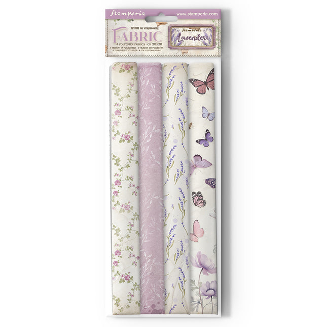 Packung mit 4 Stoffbögen cm 30x30 - Lavendel
