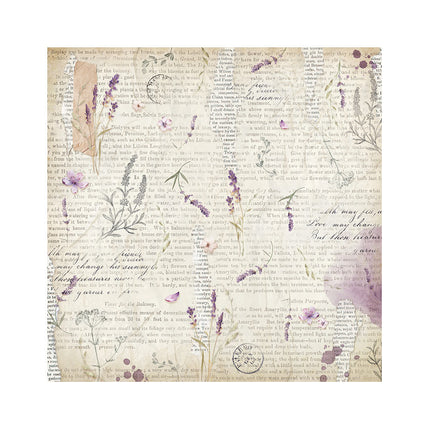 Pack 4 Stoffblätter cm 30x30 - Lavendel