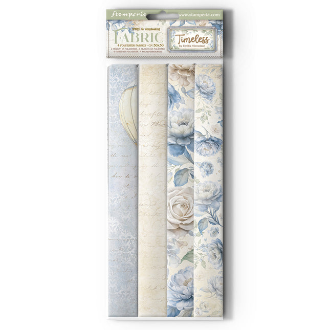 Packung 4 Stoffblätter 30x30 cm - Zeitlos