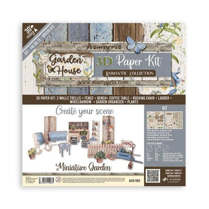 3D Papier-Kit - Romantic Garden House