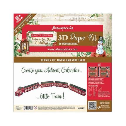 3D Papier Set - Romantisches Zuhause für die Feiertage