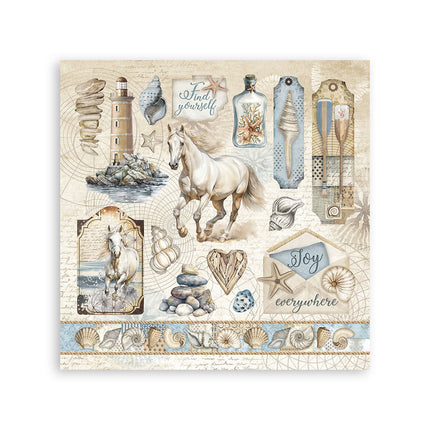 Sticker 165x165 mm 4 Bögen - Silent Sea