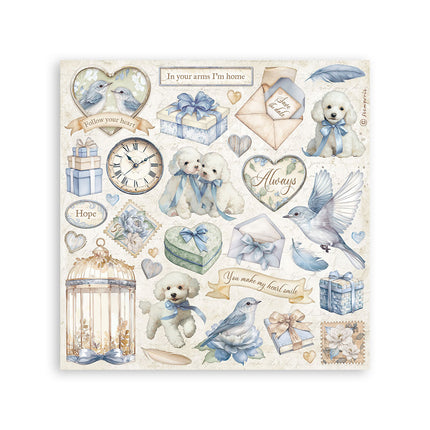 Sticker 165x165 mm 4 Blatt - Zeitlos