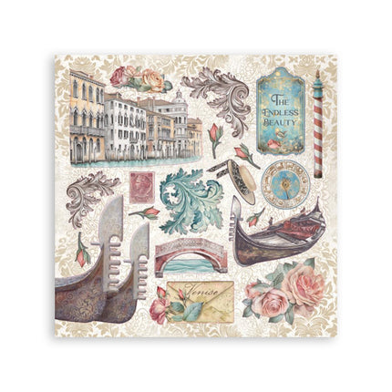 Stickeralbum 165x165 mm 4 Blatt - Venice City of Art
