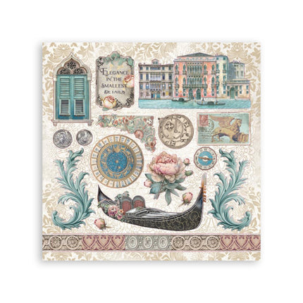 Stickeralbum 165x165 mm 4 Blatt - Venice City of Art