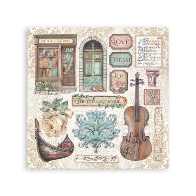 Stickeralbum 165x165 mm 4 Blatt - Venice City of Art