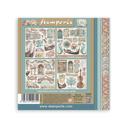 Stickeralbum 165x165 mm 4 Blatt - Venice City of Art