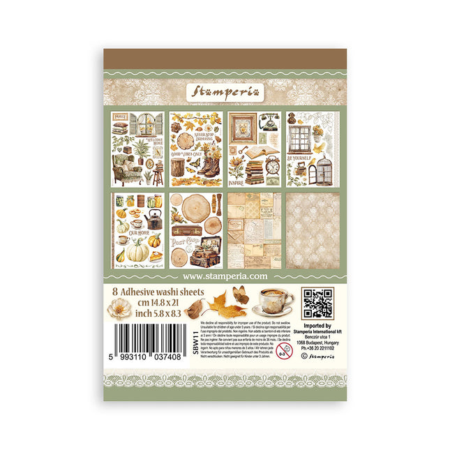 Washi-Pad 8 Blätter A5 - Golden Harmony