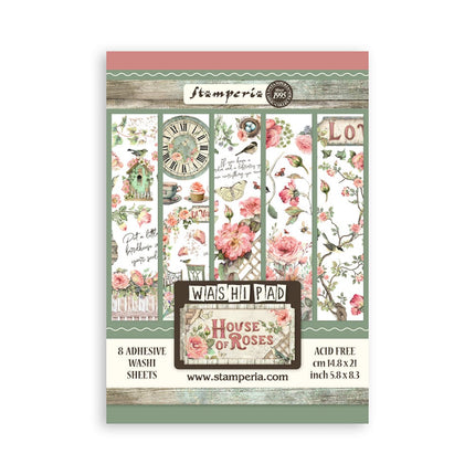 Washi-Block 8 Blatt A5 - House of Roses