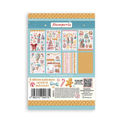 Washi-Pad 8 Blatt A5 - Candy Christmas