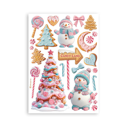 Washi-Pad 8 Blatt A5 - Candy Christmas