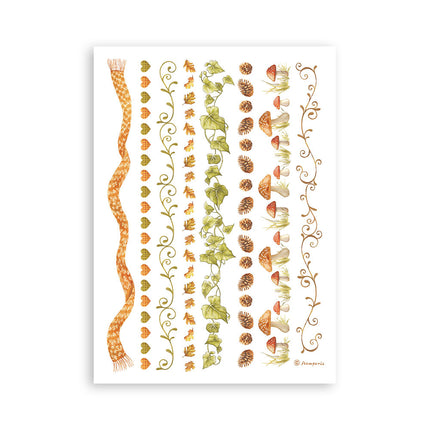 Washi-Pad 8 Blatt A5 - Flüsternde Wälder