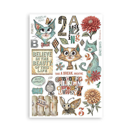 Washi-Pad 8 Blätter A5 - Furry Friends