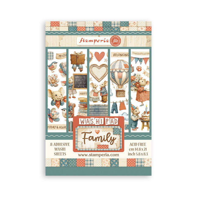 Washi Block 8 Blatt A5 - Familie  