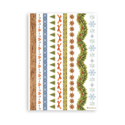 Printed Washi pad for Art and Craft A5 8 sheets - Silent Night