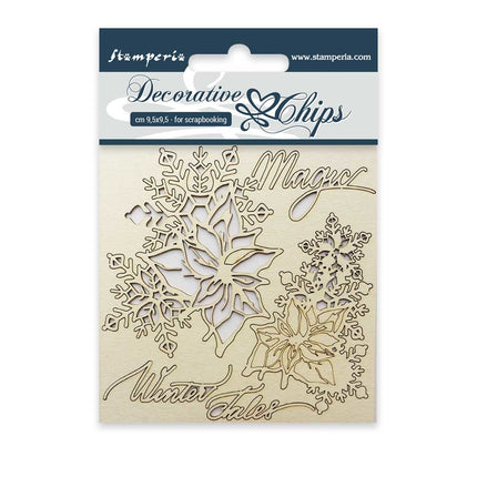 Dekorative Chips cm 9,5x9,5 Magische Wintergeschichten