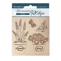 Dekorative Chips 14x14 cm - Provence Vasen