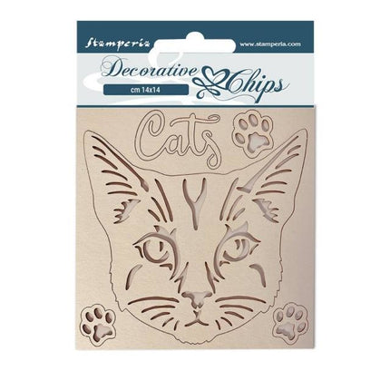 Dekorative Chips 14x14 cm - Provence Katze
