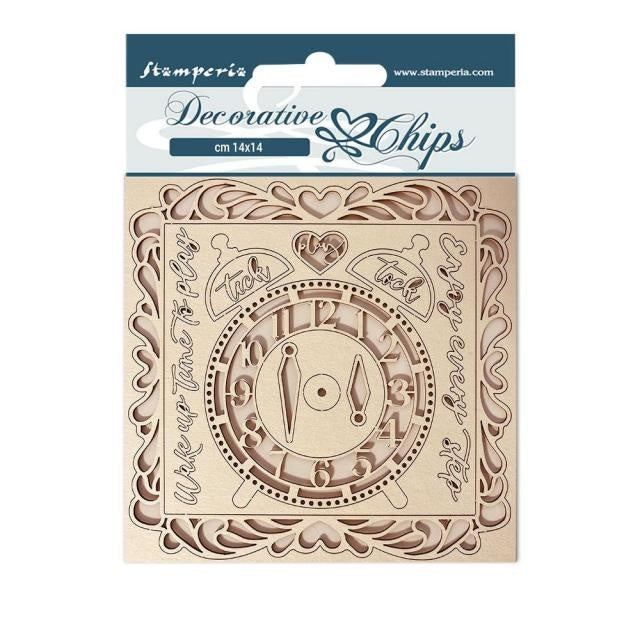 Dekorative Chips 14x14 cm - DayDream Uhr