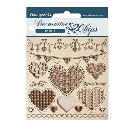 Dekorative Chips 14x14 cm - DayDream Herzen