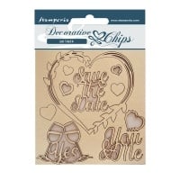Dekorative Chips cm 14x14 - Du und ich Save the Date