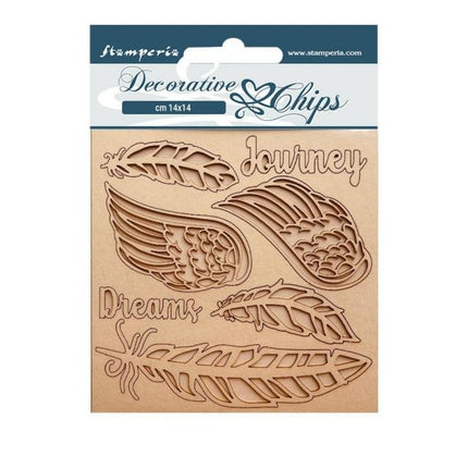 Dekorative Chips 14x14 cm - Our way Reise