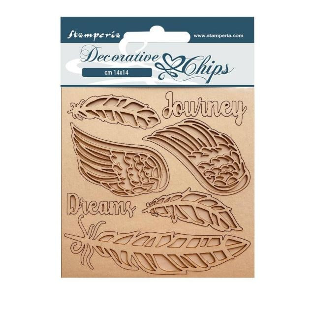 Dekorative Chips 14x14 cm - Our way Reise