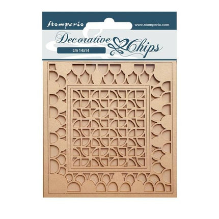 Dekorative Chips 14x14 cm - Bauhaus Muster