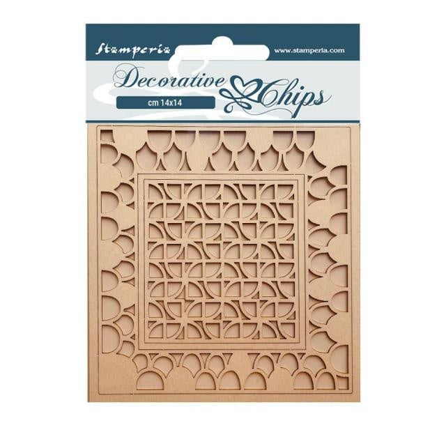 Dekorative Chips 14x14 cm - Bauhaus Muster