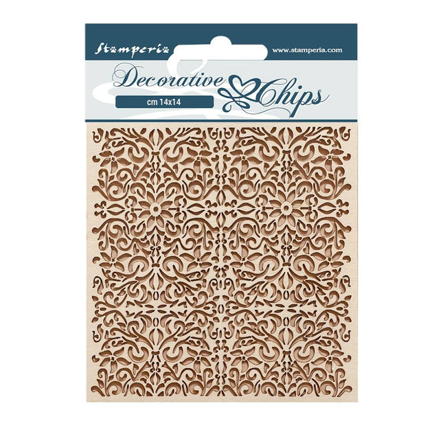 Dekorative Chips cm 14x14 - Vintage Library Muster
