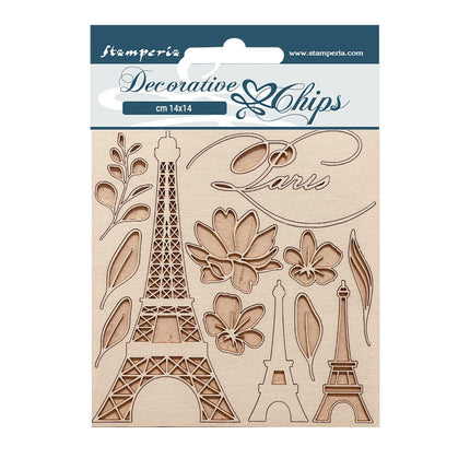 Dekorative Chips cm 14x14 - Create Happiness Oh lá lá Tour Eiffel  