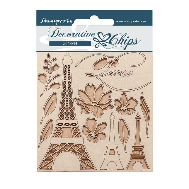 Dekorative Chips cm 14x14 - Create Happiness Oh lá lá Tour Eiffel  