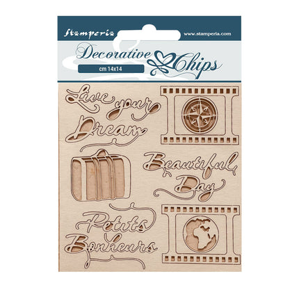 Dekorative Chips cm 14x14 - Create Happiness Oh lá lá Lebe deinen Traum  