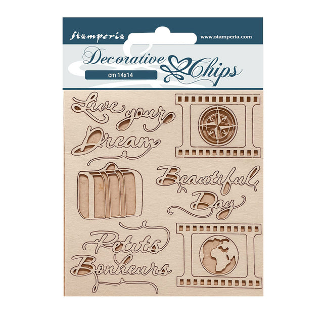 Dekorative Chips cm 14x14 - Create Happiness Oh lá lá Lebe deinen Traum  
