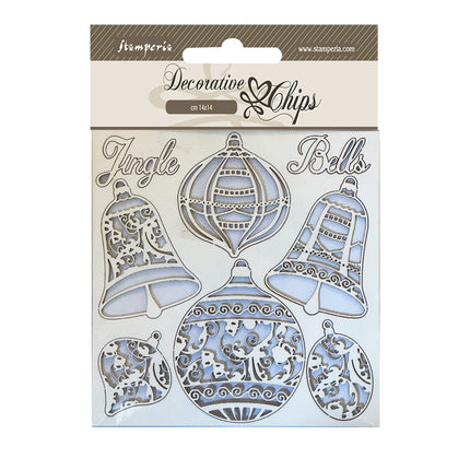 Dekorative Chips cm 14x14 - Weihnachtskugeln