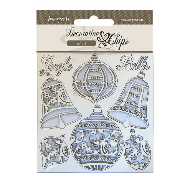 Dekorative Chips cm 14x14 - Weihnachtskugeln