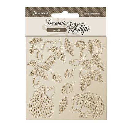 Dekorative Chips cm 14x14 - Woodland Igel