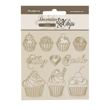 Dekorative Chips cm 14x14 - Coffee and Chocolate süß