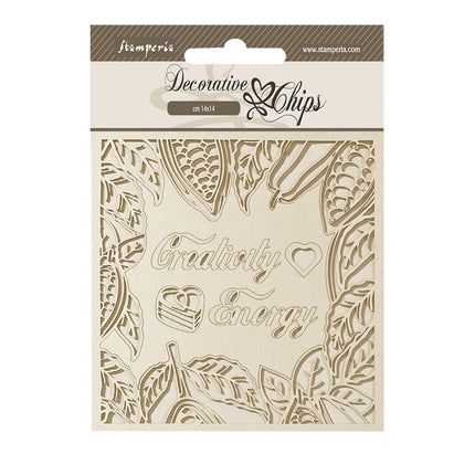 Dekorative Chips cm 14x14 - Coffee and Chocolate kreative Energie