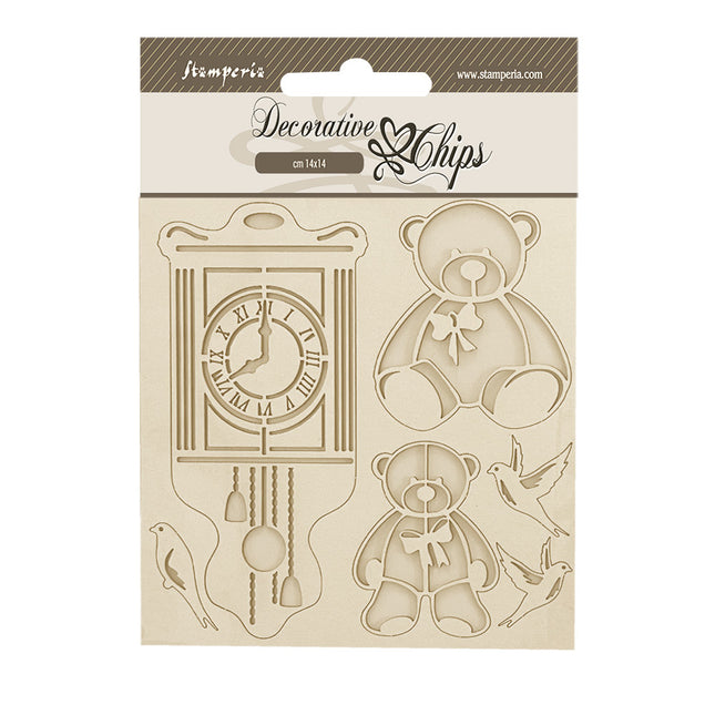 Dekorative Chips 14x14 cm - Brocante Antiques Teddybär