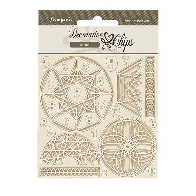 Dekorative Chips 14x14 cm - Fortune Zahlen