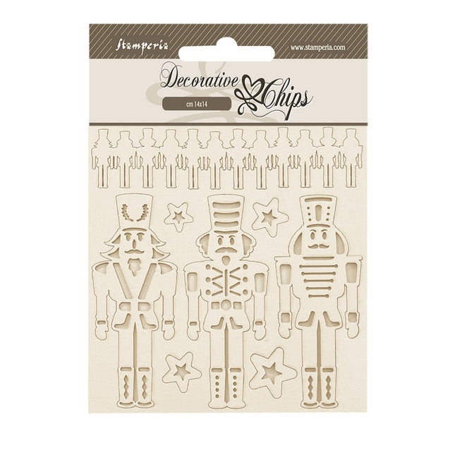 Dekorative Chips 14x14 cm - Der Nussknacker Soldaten