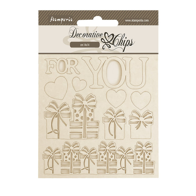 Dekorative Chips cm 14x14 - Bereit für Weihnachten für dich