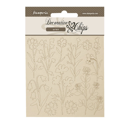 Dekorative Chips 14x14 cm - Wald Blumen
