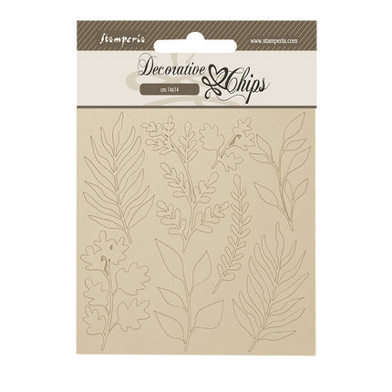 Dekorative Chips 14x14 cm - Wald Blätter