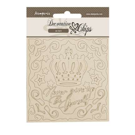 Dekorative Chips 14x14 cm - Alterego Rahmen und Krone